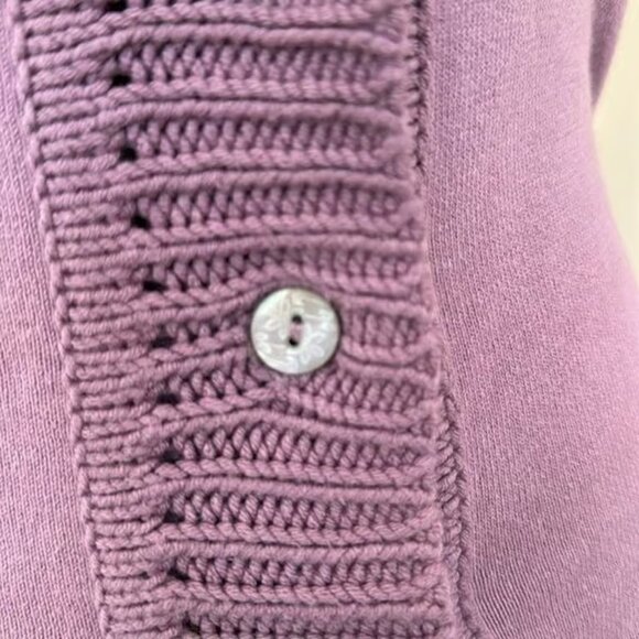 Mango Purple Knit Button-Down Sleeveless Sweater Vest Size Medium - Picture 4 of 4